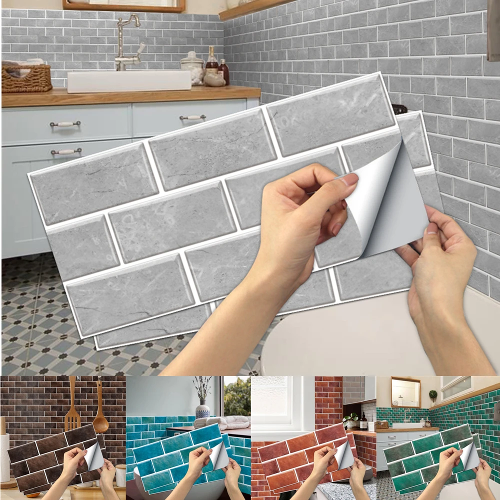 Self-Adhesive Kitchen 3D Waterproof Wall Tiles - Ceramic Marble 3D Bathroom  - Aliexpress