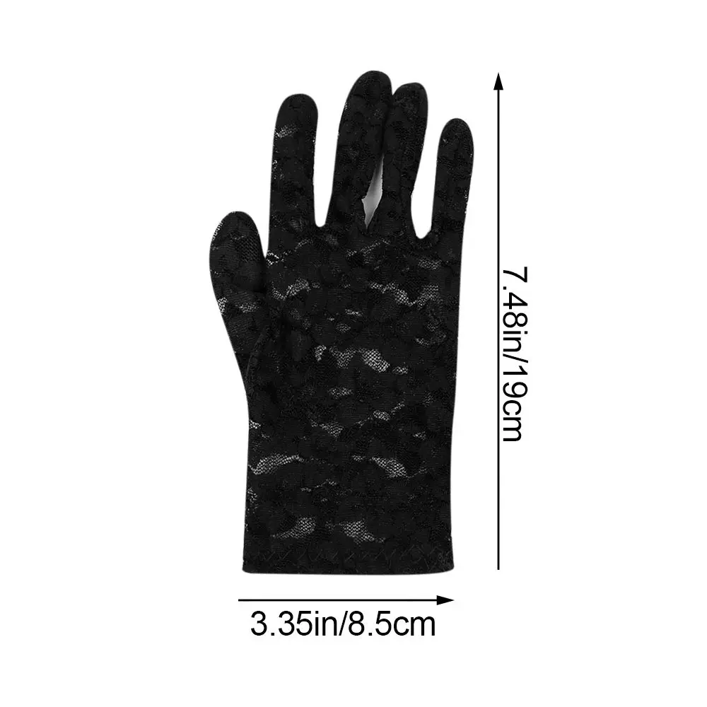 Party Sexy Dressy Women Lace Gloves Paragraph Wedding Mittens Accessories Full Finger Girls lace gloves