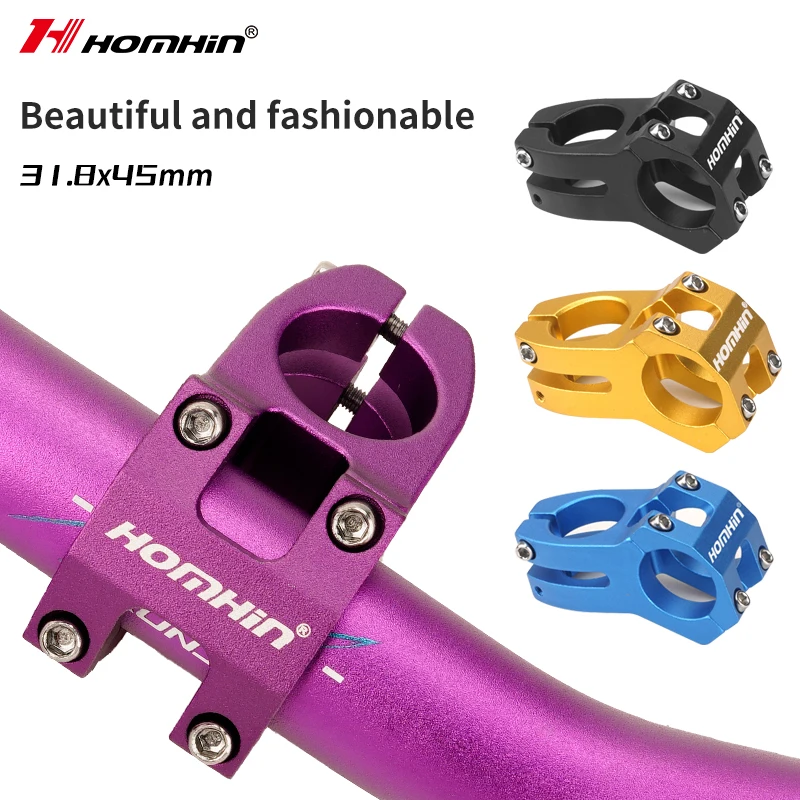 Mtb Handlebar Stem 31.8 Road Bike Bicycle Bridge Power Aluminum Alloy Handle Mountain Parts 45MM Cycling Sports