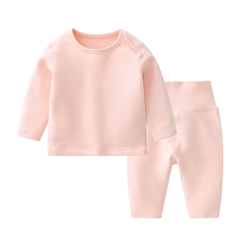 Winter Boys Thermal Underwear Sets Autumn Winter Girls Long Warm Comfortable Children Home Sleepwear Kids Soft Fluff Nightwear baby underwear set