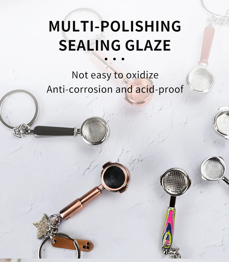 Description Picture 5 of itemCreative Coffee Keychain Mini Coffee Portafilter Tamper Grinder Portable Coffeeware Espresso Coffee Maker Accessory Barista Gift