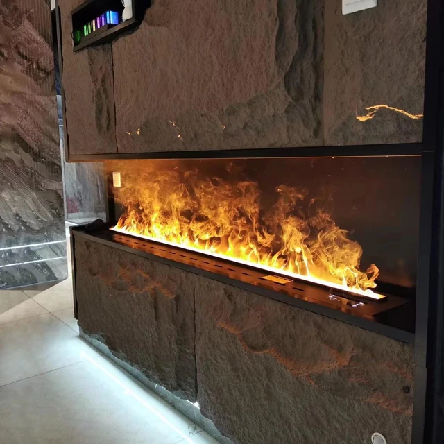 Atomizing Fireplace Intelligent Humidifier 700 MM Modern Decoration Embedded  3d Simulation Fire Steam Flame Home 1