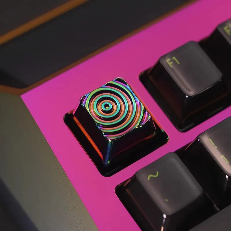Preço Matrix Água Gota Chroma Silver Artwork Key Cap Zinco Liga de Alumínio Metal Keycap para mx Switch Teclado Mecânico 1 - Imagem 3