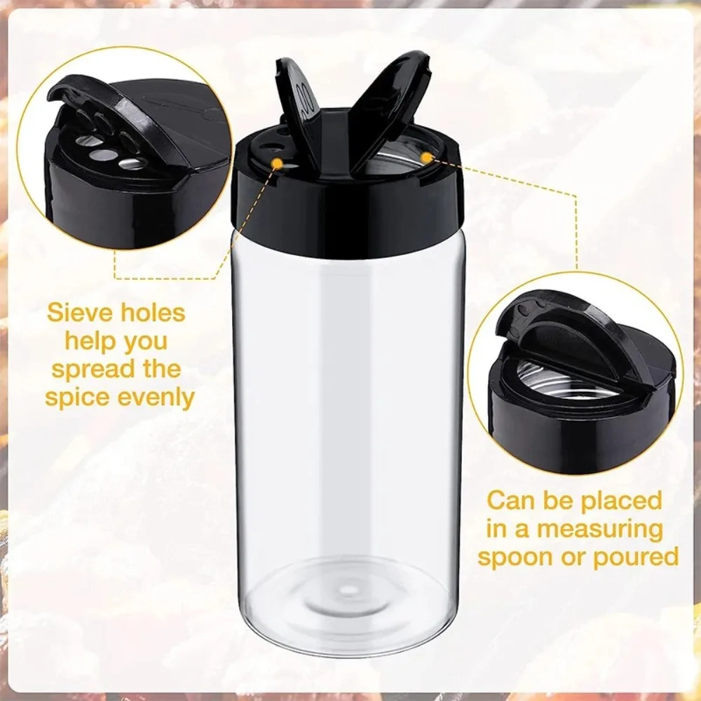 New Portable Condiment Bottle BBQ Camping Pepper Shakers Salt Plastic Seasoning Jar Kitchen Condiment Bottle Storage Bottles