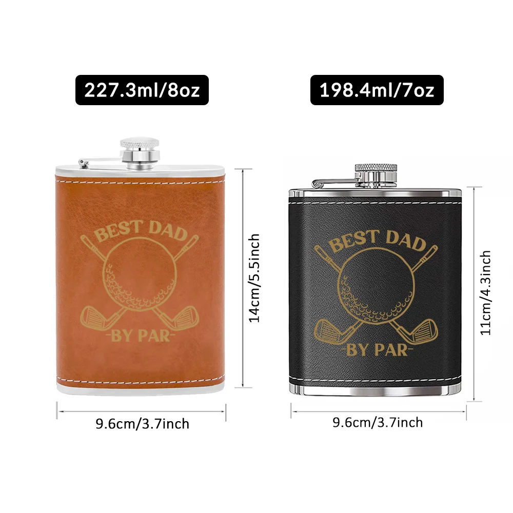 7온스 휴대용 힙 플라스크, 스테인리스 스틸 힙 플라스크, 포켓 힙 플라스크, 가죽 와인병, 알코올, 위스키, 주류, 남성용 선물