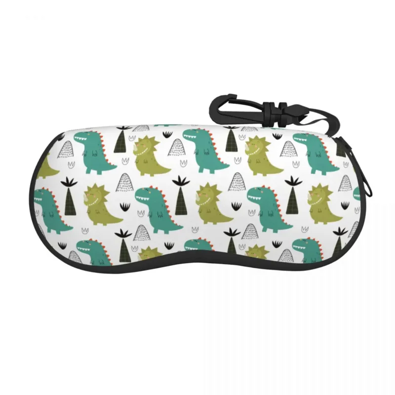 

Cartoon Funny Dinosaur Glasses Case Travel Zipper Kids Boys Ancient Animal Sunglasses Protector Ins Eyewear Container