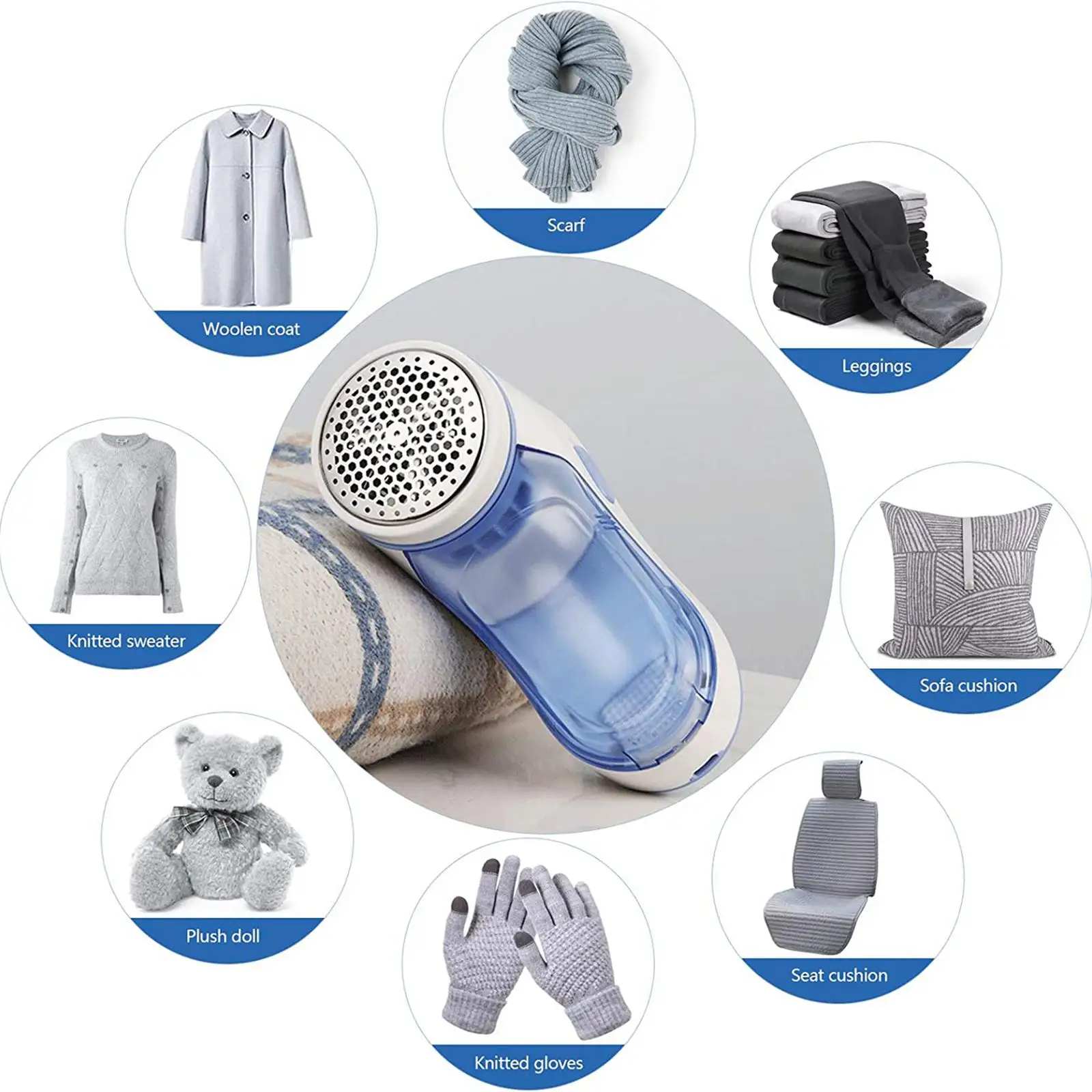 Electric Lint Remover Fabric Shaver Removal Tool Rechargeable Remove Fluff Fuzz Defuzzer for Wool Clothing Bedding Cashmere 2