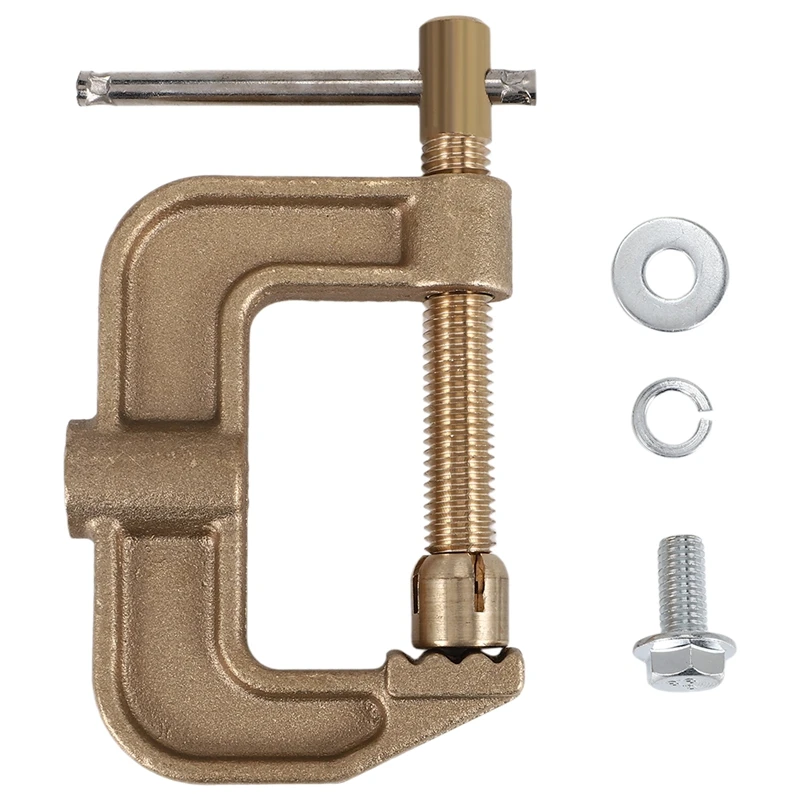 ABYO Welding Ground Clamp, 500A Current G-Type Solid Brass Ground Clamp, 43Mm Jaw Width For Tig Mig MMA Welders