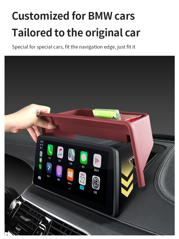 ABS Auto Dashboard Konsole Lagerung Box Verstauen Aufräumen Auto Dash Organizer Gläser Telefon Halter Zubehör Für BMW Series5 G30 G38 – Detail 3