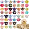 50PS Bulk Flower Bowties For Dogs Pets Cute Dianomd Small Dog Cat Bow Tie Collar Summer Dog Grooming Accessories For Small Dogs 3