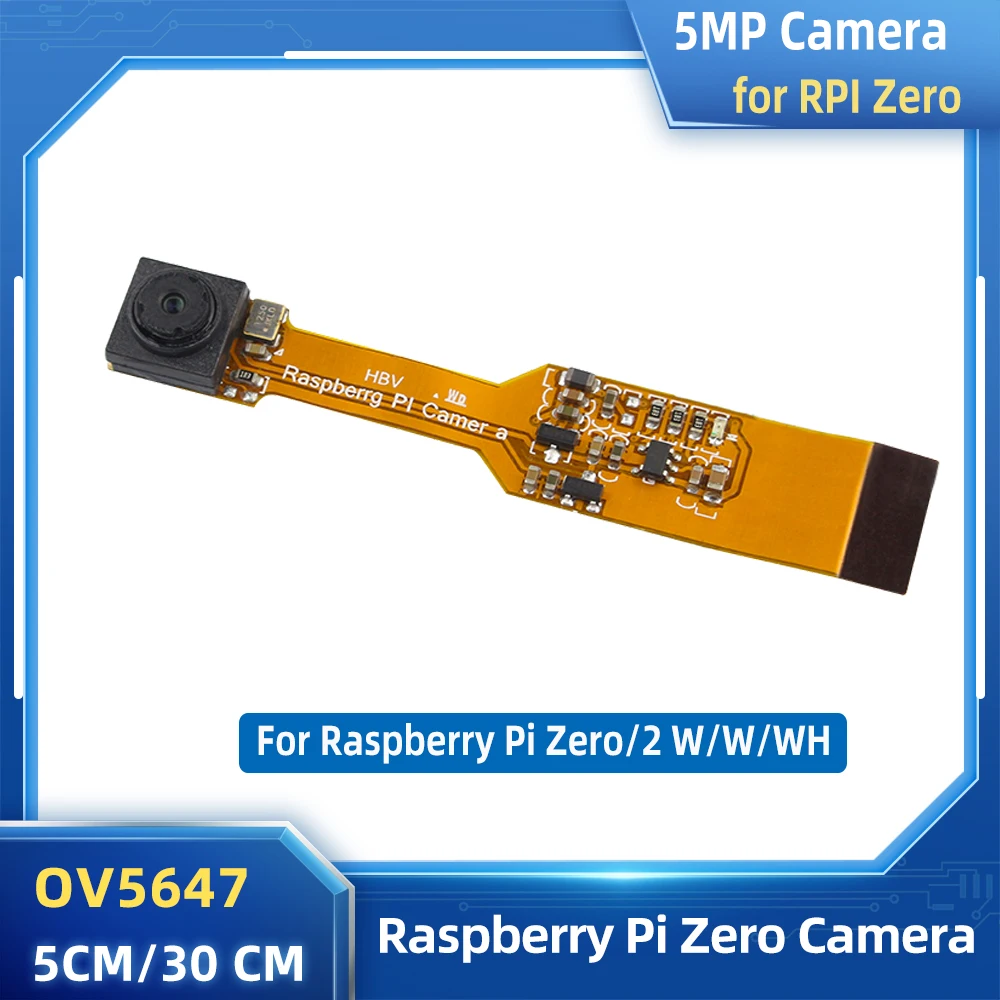 Modulo Fotocamera Raspberry Pi Zero 5Mp 1080P Ov5647 Mini Webcam Per Raspberry Pi 5 Zero 2 W Opzionale 5Cm 30Cm