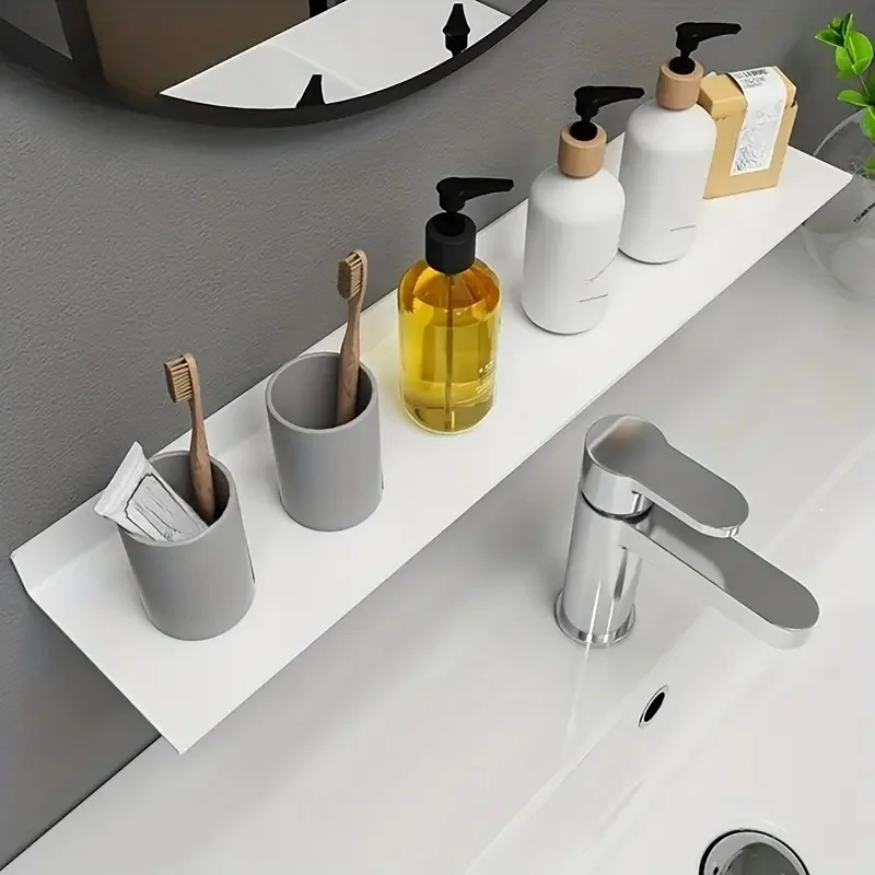 Wall Mounted Bathroom Storage Rack Hanging Shelf Cosmetic Storage Rack Shampoo Shower Gel Holder Organizer Bathroom Accessories 4