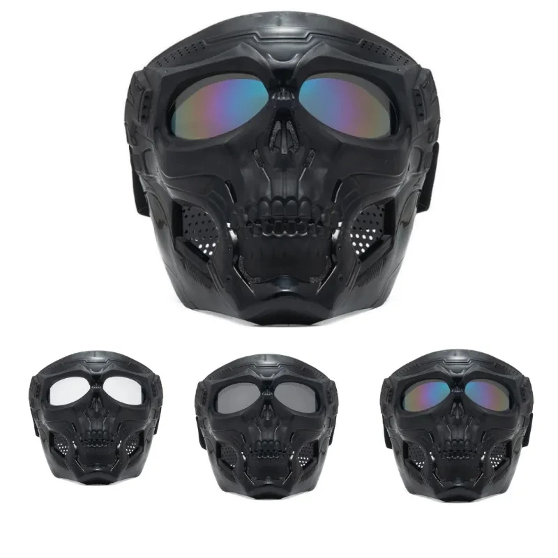 Description Picture 2 of itemSkull Mask Motorcycle Mask Bicycle Riding Windproof Full Face Skeleton Protective Mask Colored Goggle Tactical Cycling Bike