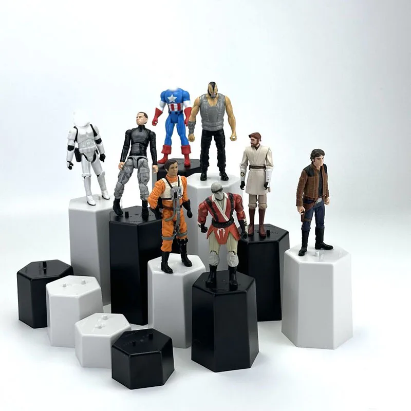 Pack-Black-or-White-Nesting-Display-Risers-Base-Stands-Holder-Base-For ...
