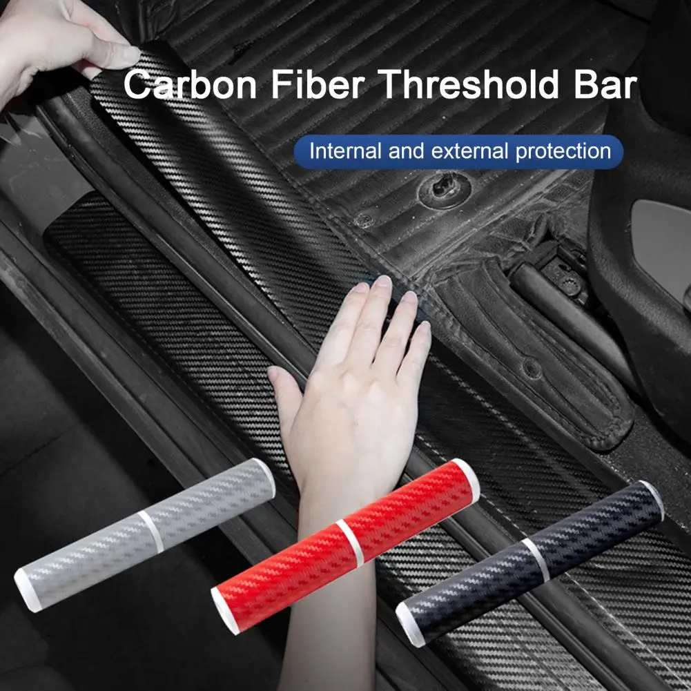 

Easy Installation Door Sill Strip Universal Carbon Fiber Car Door Sill Strip Decorative Anti-scratch Protection Film for Welcome