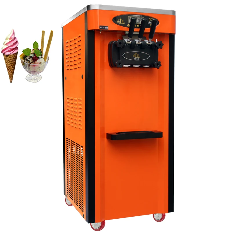 

Commercial Three Flavors Ice Cream Making Machine For Milk Tea Shop Stainless Steel Ice Cream Maker