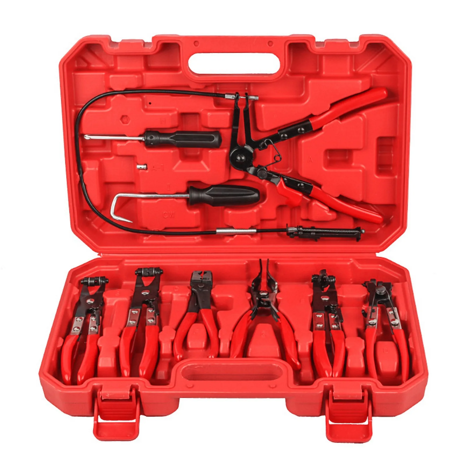 

9Pcs Auto Hose Clamp Ring Plier Set Flexible Wire Cable Bend Type Remover Car Repairing Tools Remover Auto Hand Tool Set