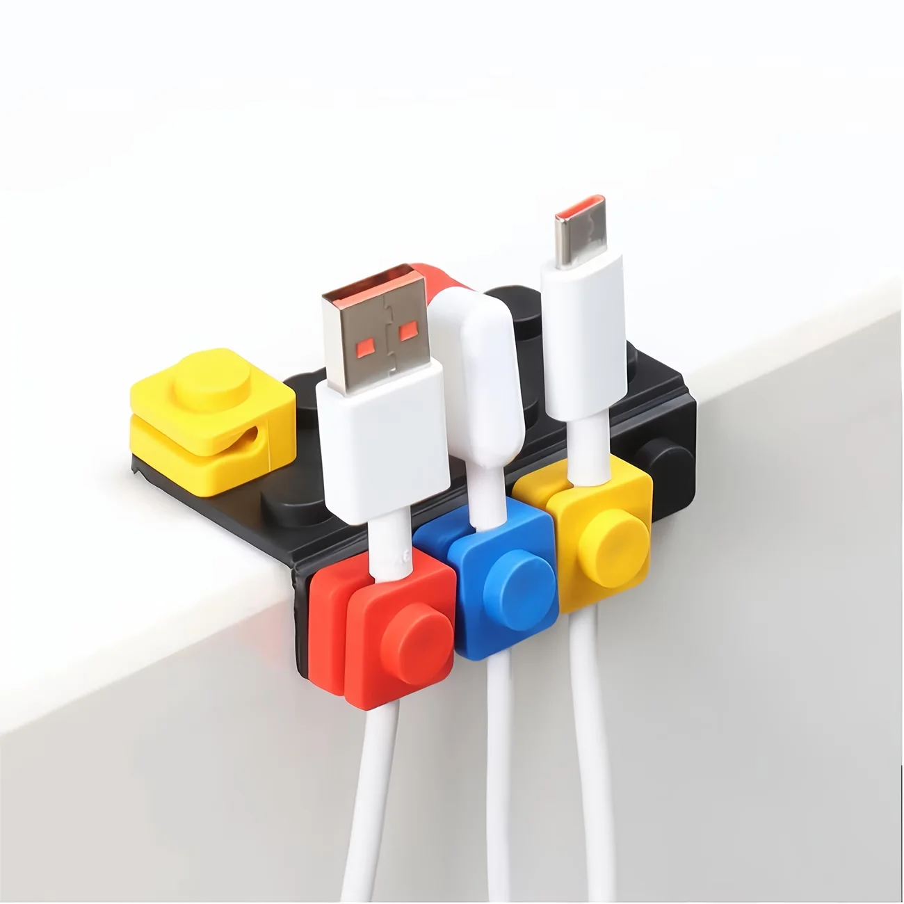 Modular Cable Organizer Set - DIY Splicing Wire Management & Storage Solution for Home and Office Desktops