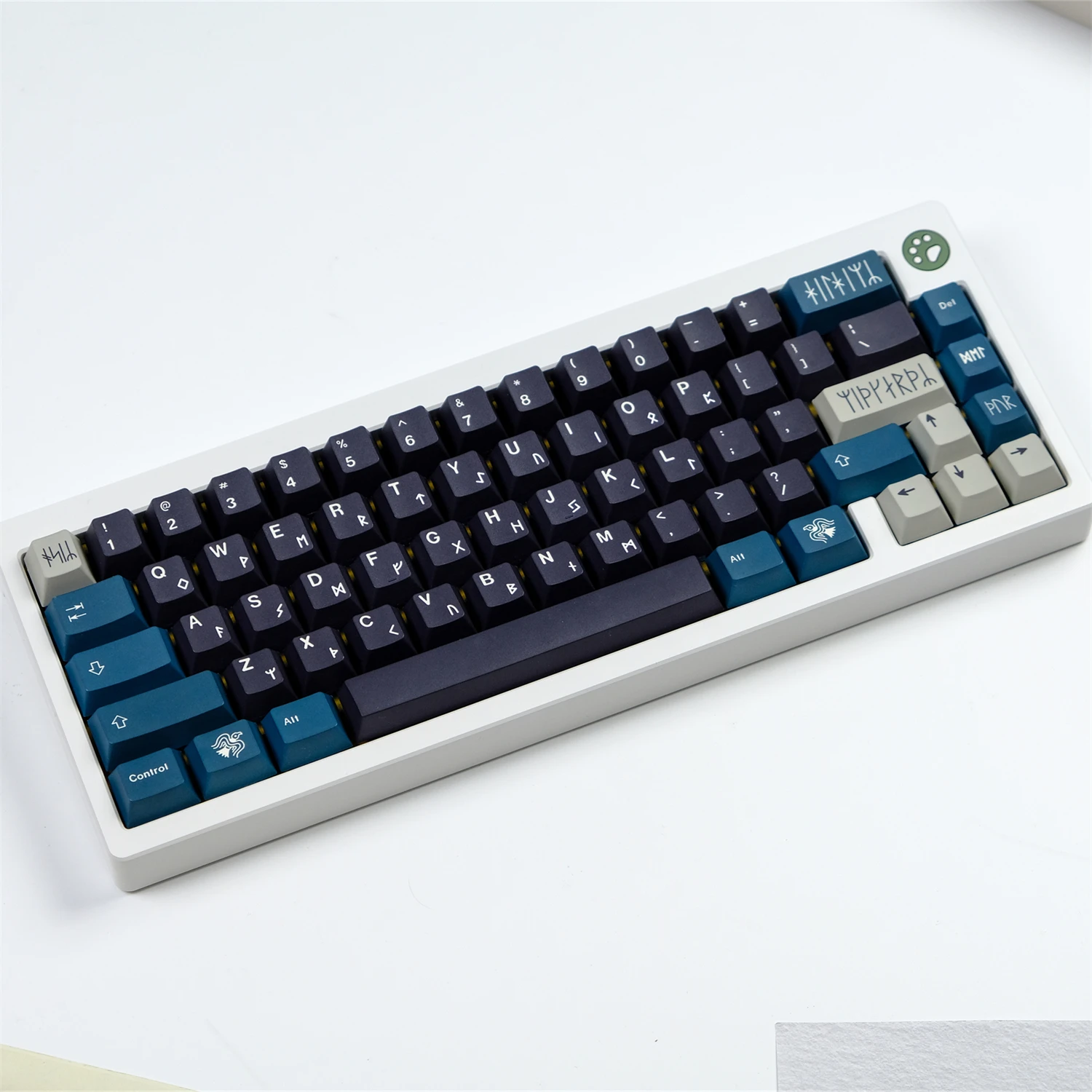 Gmk Norse Keycaps Grupo Pbt Sublimação de Corante à Prova de Luz Perfil Cereja 61 64 68 75 84 87 96 980 104 108 129 Chaves - Imagem 3