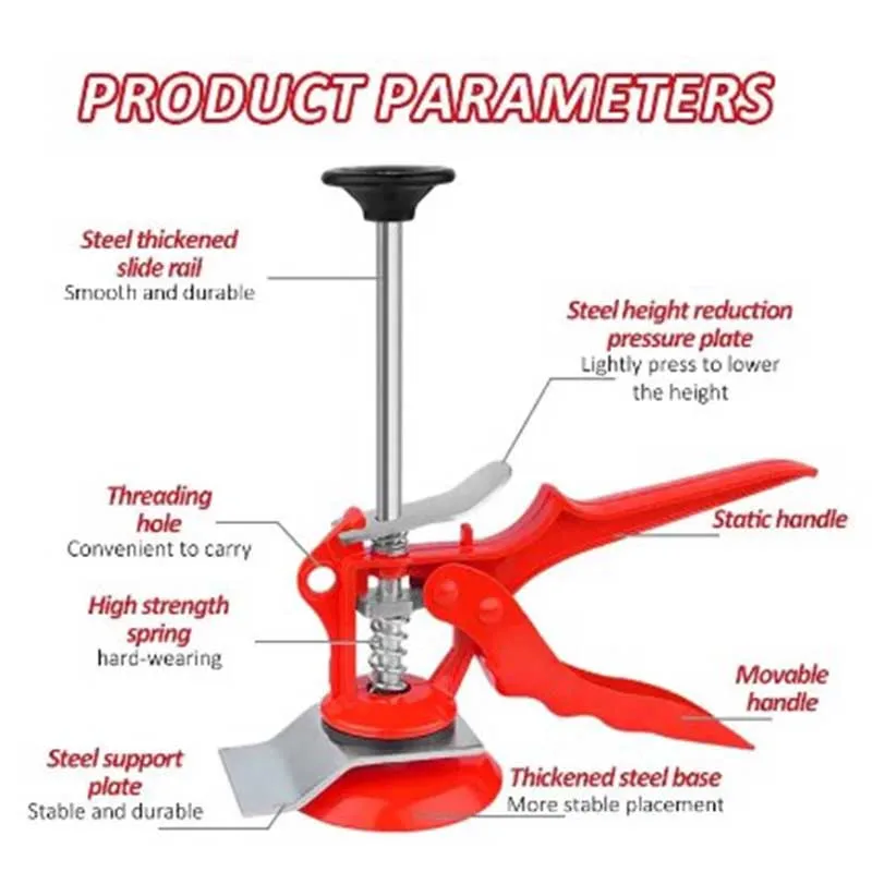 Tile Height Regulator Jack-up Device One-column Height Elevator Tile Elevation Locator Crowbar Tools