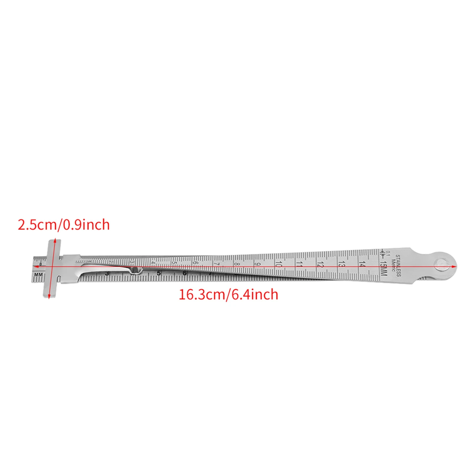 Depth Gauge Feeler Gauge Hole Size Gage Taper Stainless Steel Welding Taper Gap Depth Ruler Hole Inspection Tool