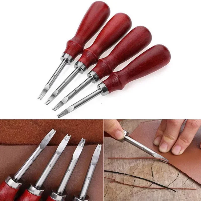 0.8/1.0/1.2/1.5Mm Sharp Leather Edge Beveler Leather Craft Skiving Beveling Knife Cutting Hand Craft Tool Edge Cutter