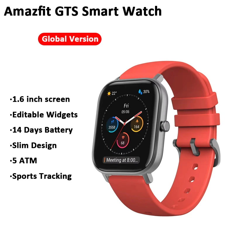 Global Version Amazfit GTS ER Smartwatch 5ATM Waterproof GPS