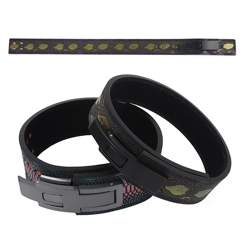 new-cowhide-snake-grain-leather-belt-fitness-weightlifting-sports-training-squat-dipping-belt