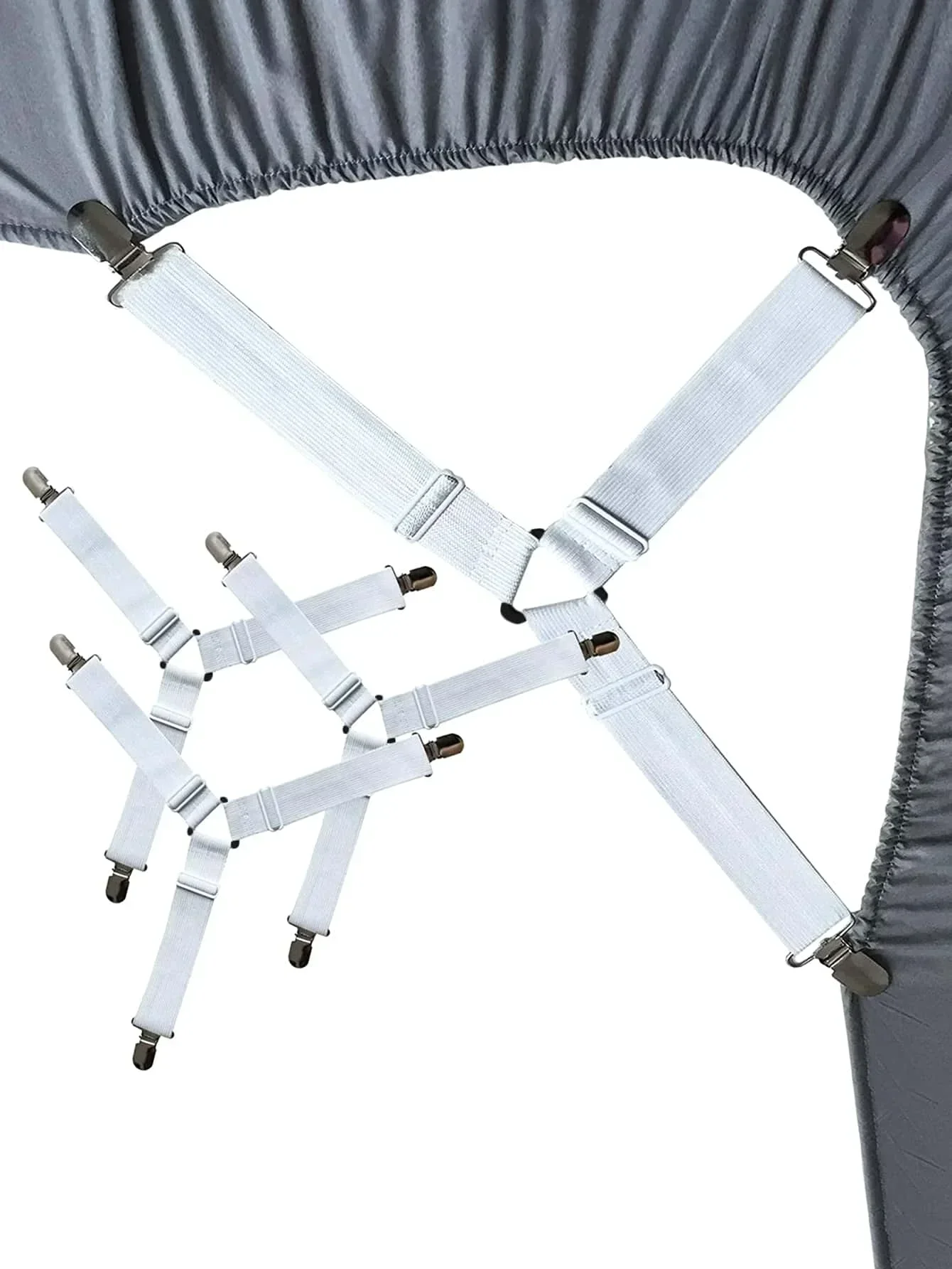 Sheet Clips Laundry Tongs Elastic Band Clothes Pegs Adjustable Clip Household Gadgets Mattress Cover Clip Clothespin Mattresses