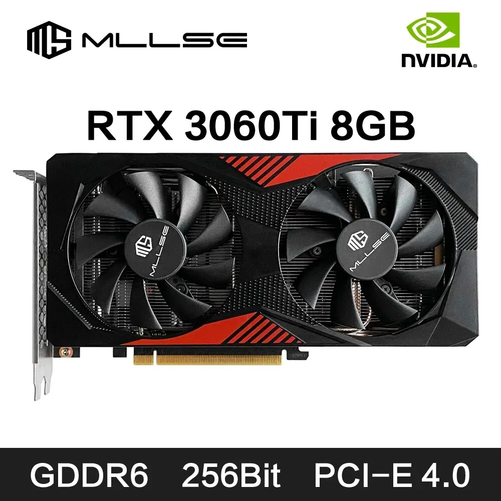 Mllse Rtx 3060Ti Scheda Grafica Da 8Gb Gddr6 256Bit Pci Express 4.0X16 8Pin Nvidia Gpu Rtx 3060Ti Scheda Video Da Gioco Placa De Video