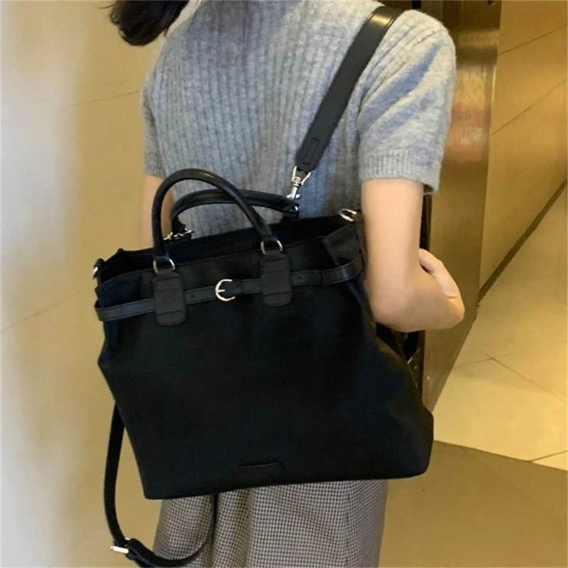 Nylon Shoulder Bag Backpack Suitable for Students and Working Individuals E74B