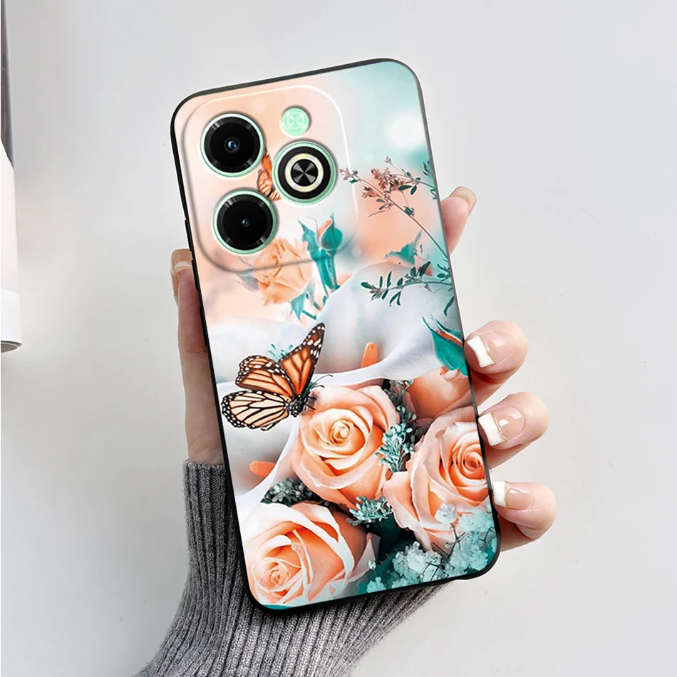 Fashionable Marble Black Silicone Soft Phone Case – Stylish Protective Back Cover s
