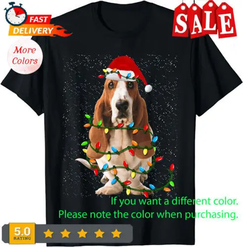 Basset Hound Christmas Funny Basset Hound Dog Lovers Gift T-Shirt