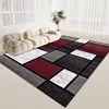 Geometric Modern carpets for living room Red Black Creativity Rugs Sofa Chair Beside Mat Light Luxury Rugs for Bedroom tapete 3