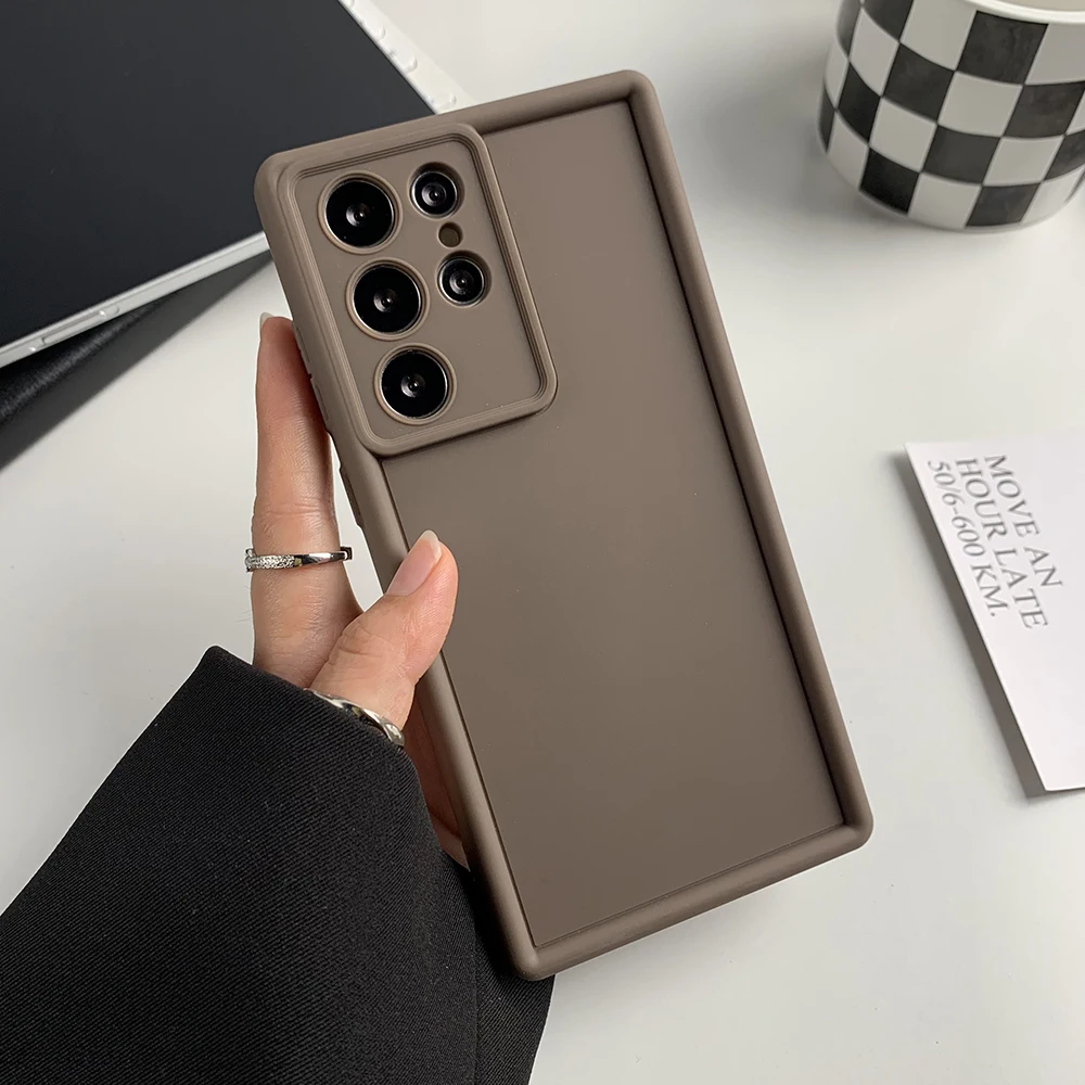 Luxury Solid Color Liquid Silicone Phone Case Cover
