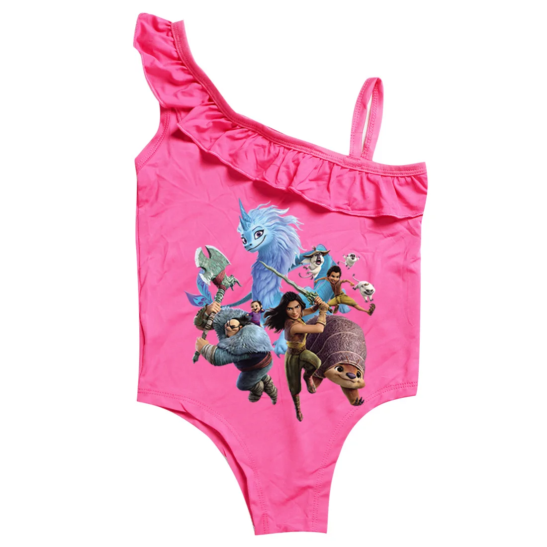 Raya And The Last Dragon 2-10 Anni Costume Da Bagno Per Ragazze Nuovo Costume Da Bagno Intero Stile Volant Costume Da Bagno Intero Per Bambini