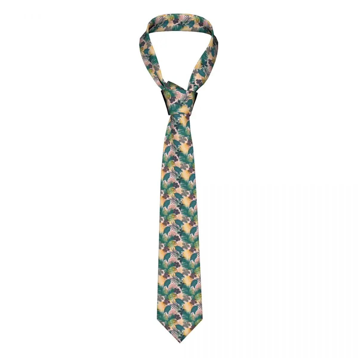 

Mens Tie Slim Skinny Exotic Palm Animal Prints Necktie Fashion Necktie Free Style Men Tie Party Wedding