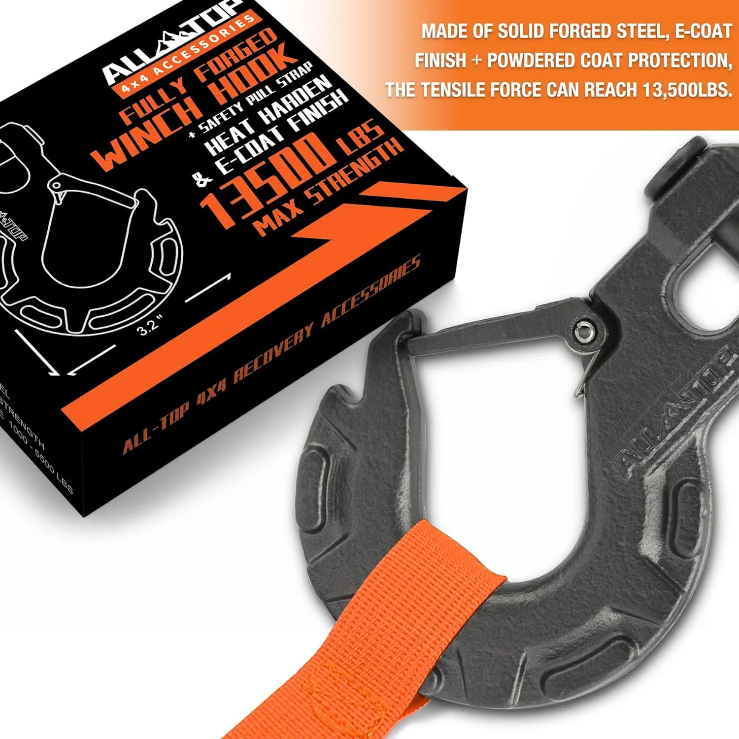 Рисунок 2 - Кованый стальной крюк для лебедки 5/16 или 3/8 дюймов