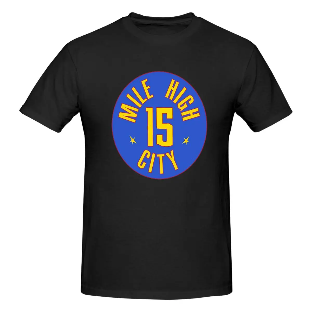 Mile High City - Nikola Jokic - Denver Nuggets City Jersey 100% Cotone T-Shirt Uomo Moda Magliette Uomo Girocollo Manica Corta