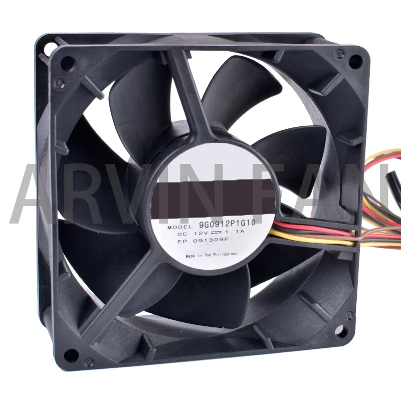 

COOLING REVOLUTION 9G0912P1G10 9cm 9238 9038 90mm Fan 12V 1.1A 4-wire 4pin PWM Double Ball Bearing Large Air Volume Cooling Fan