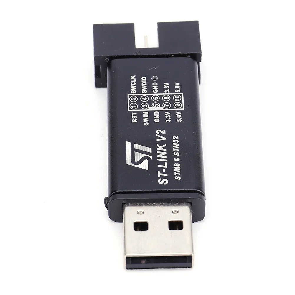 시뮬레이터 다운로드 프로그래밍 LED 표시기, 무작위 색상, ST-LINK V2 STM8 STM32, 5V 3.3V