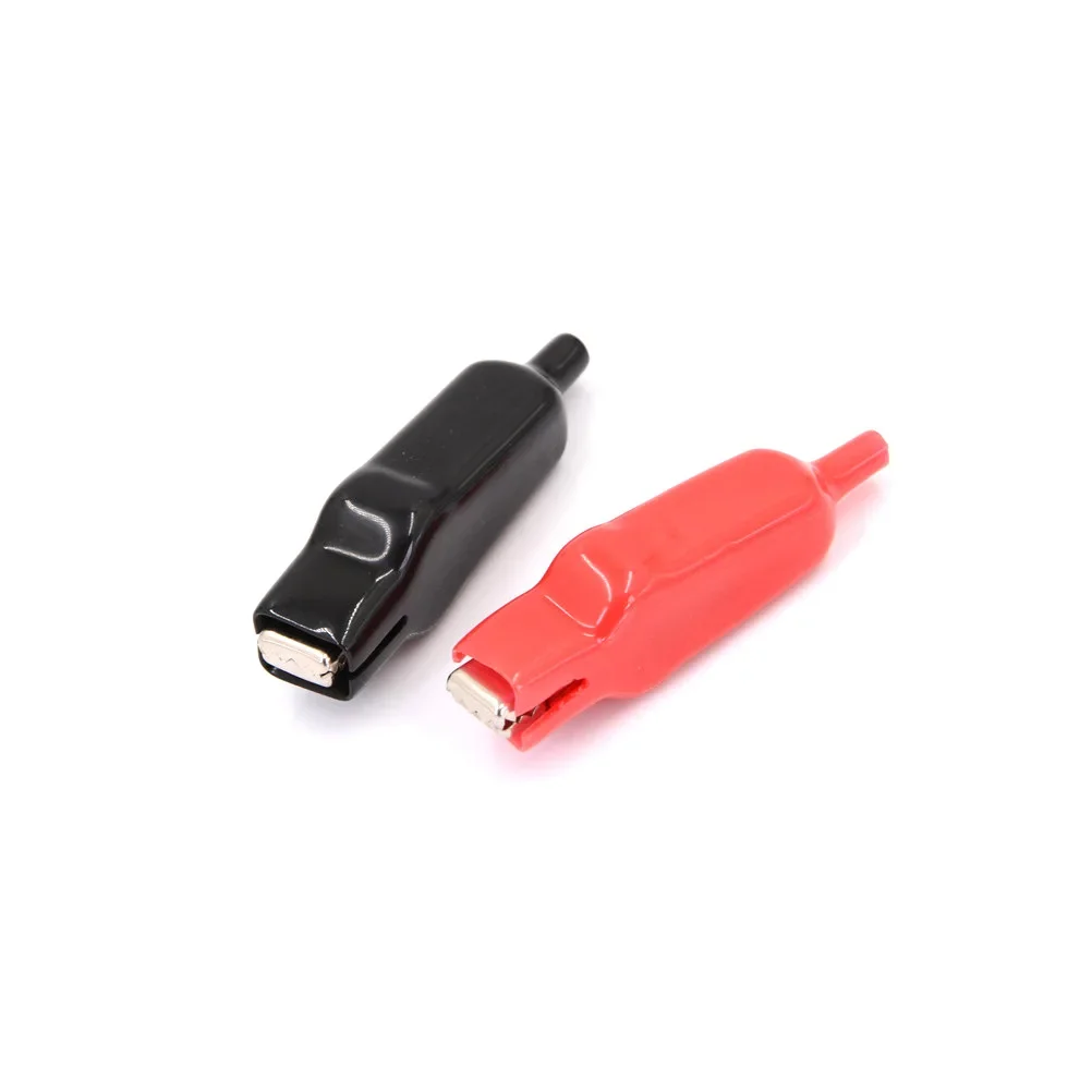 Alligator Clips Test Leads 2 PCS Sheathed Alligator Clips Electrical DIY Test Leads Alligator Double-Ended Crocodile Clips Roach Electrical Jumper Wire