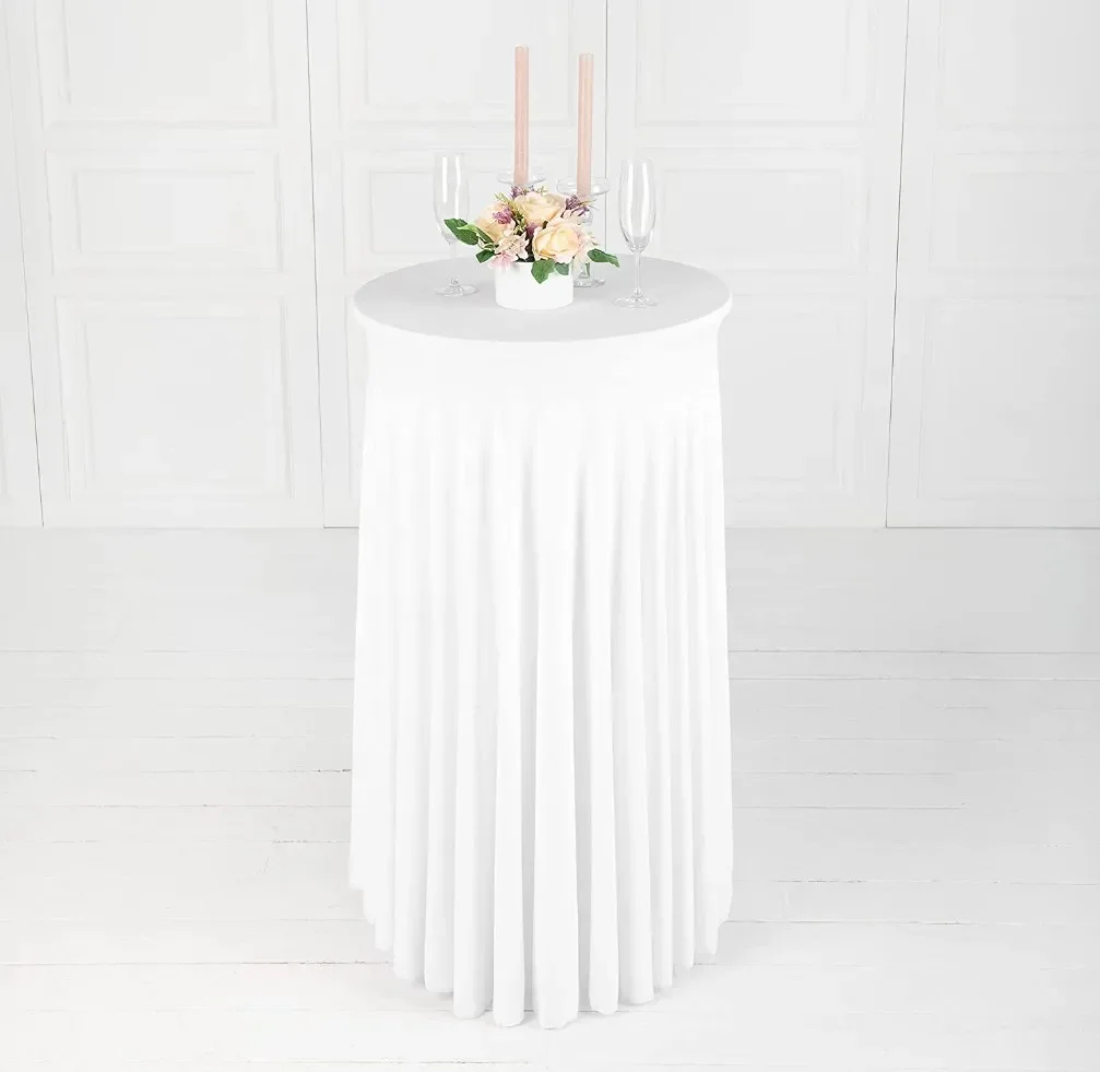 Elastic Jellyfish Table Skirt for Hotel Round Cocktail Outdoor Home Wedding Party Birthday Party Home Decor Xmas Table Cloth