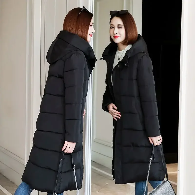 Women's Thickened Down Cotton Coat Medium-length Stylish Winter Jacket 2