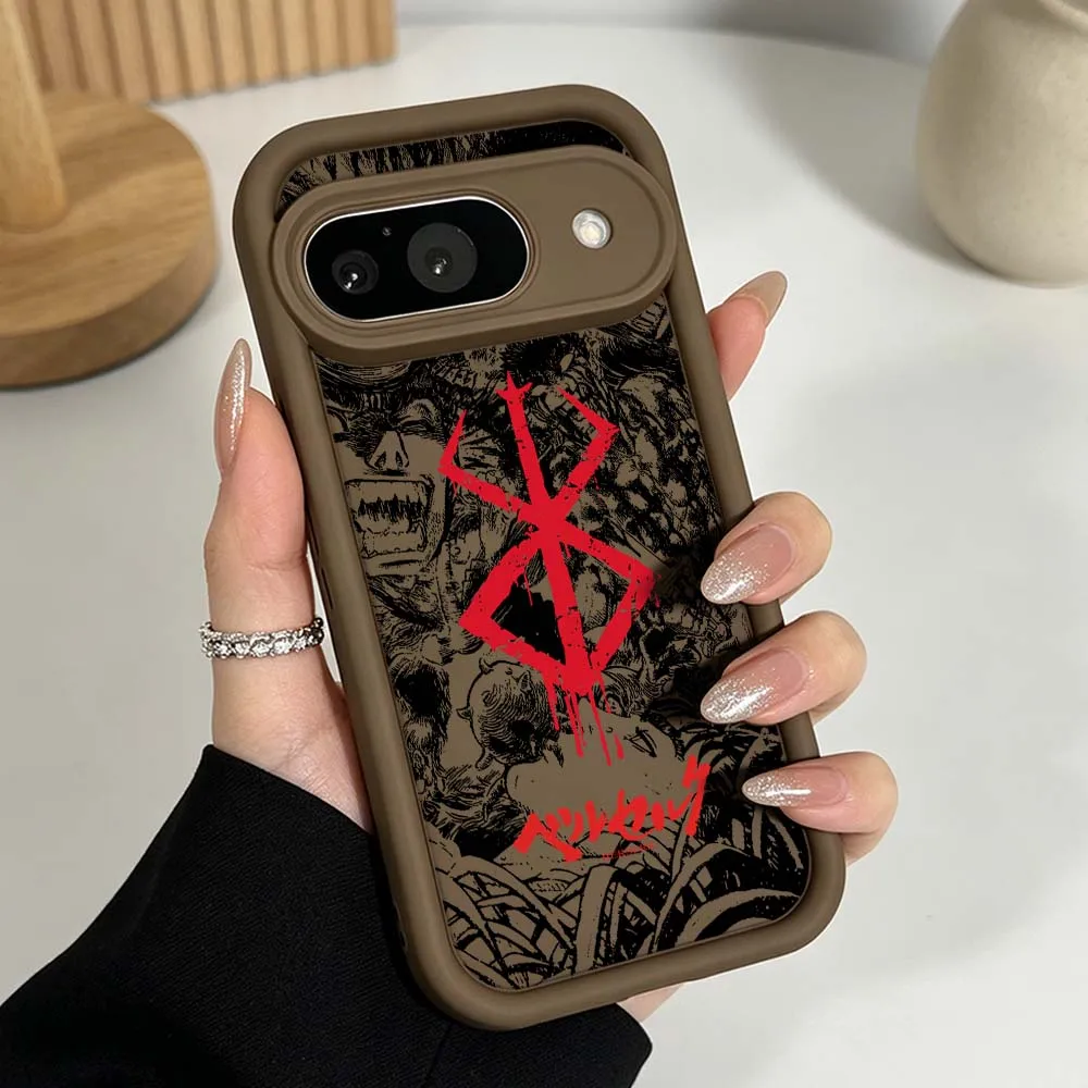 B-Berserk Anime Silicone Phone Case with Eye Ladder Design