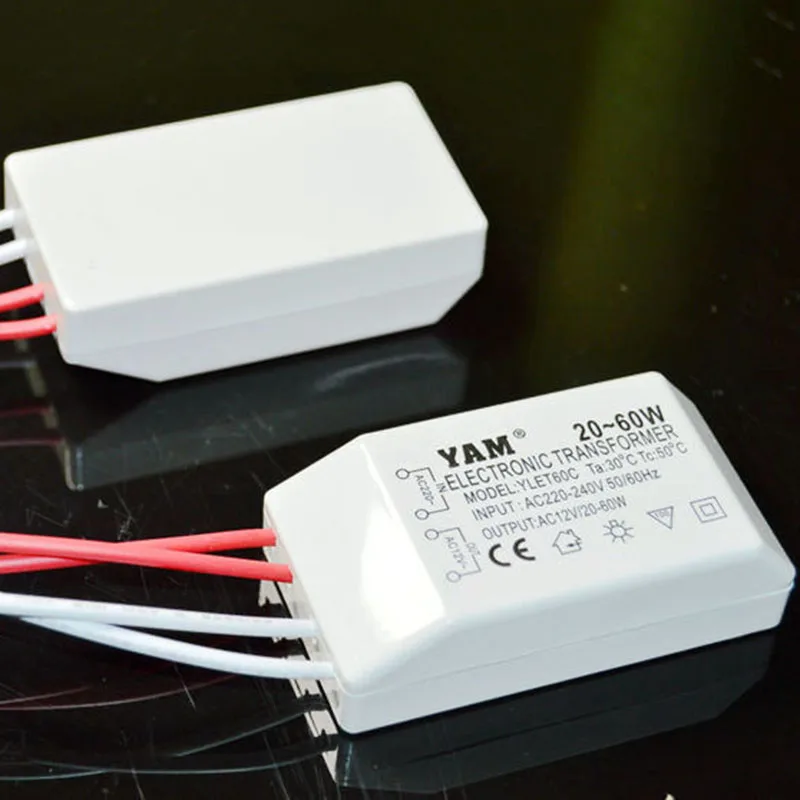 HC Lighting - Electronic transformer - 220 volt input/12 volt output - Smart Power Supply Driver (60W
