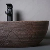 Ceramic Table Sink Porcelain Countertop Vessel Sink For Bathroom Balcony Lavatory Washbasin Above Counter Vanity Bowl Art Basin 5