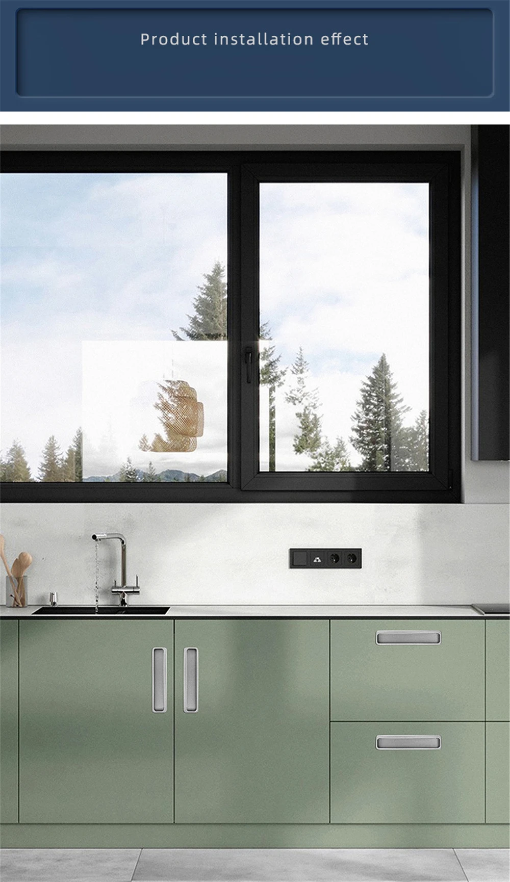 Description Picture 6 of itemModern Minimalist Embedded Grooved Sliding Door Handle Concealed Extended Cabinet Handle Wardrobe Closet Furniture Drawer Pulls