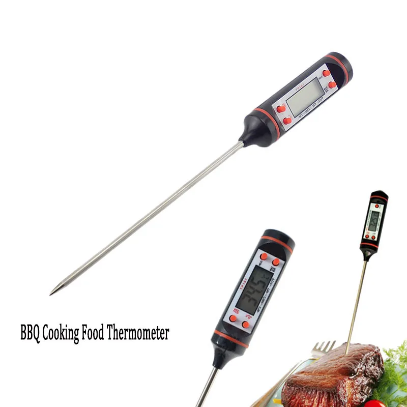 

Digital LCD Meat Thermometer Cooking Food home indoor Kitchen BBQ Probe Water Milk Oil Liquid Oven test Thermometer Digital