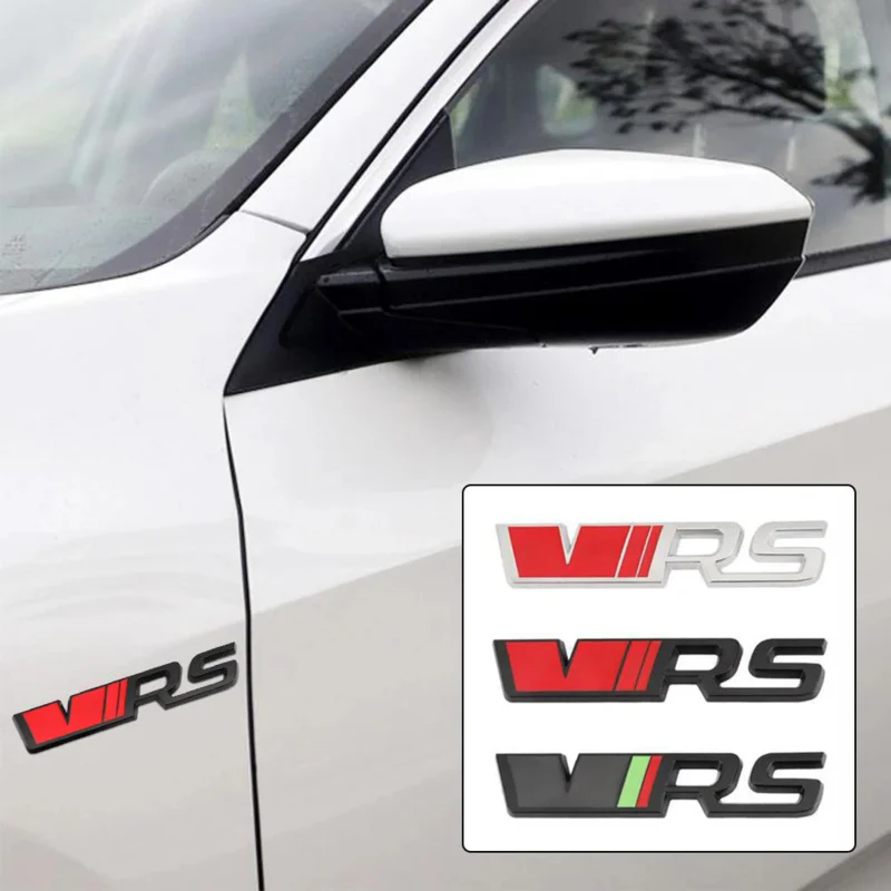 Metal Vrs Logo Emblem Badge Car Styling Trunk Body Grills Badge Per Skoda Octavia Kamiq Kodiaq Karoq Rs Superb Fabia Rapid
